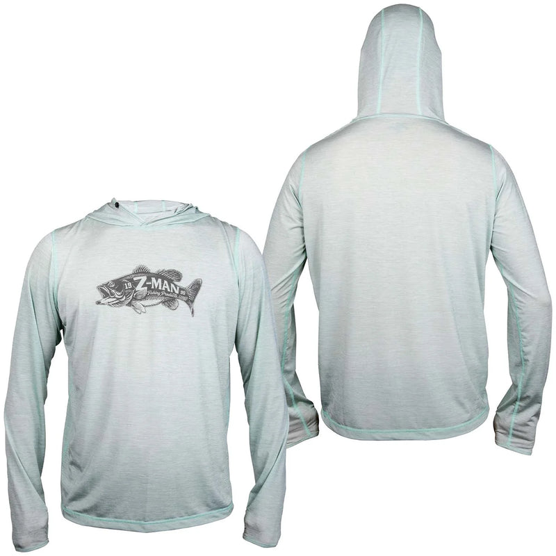 Z-Man Bad Azz Bass Tech Hoodie Green Heather