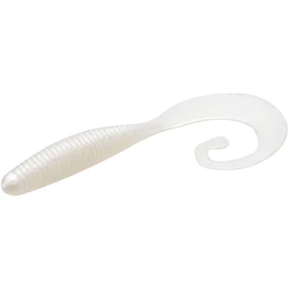 Zoom Tab Tail Grub 4" soft plastic grub in White Pearl