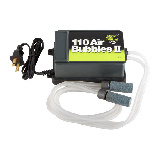 Marine Metal A-2 110 Air Bubbles II Pump, 110V AC with Tubing, Dual Outlet