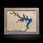 3 Layer Kerr Lake Map 12X16 Gray