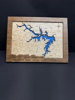 3 Layer Kerr Lake Map 12X16 Brown