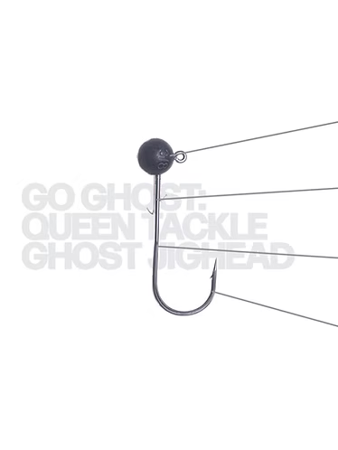Queen Tackle Tungsten Oxidized Ghost Jig Head