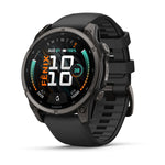 Garmin Fenix 9 47mm Carbon Gray DLC Titanium with Black Silicone Band