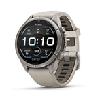 Garmin Fenix 9 Pro 43mm Titanium with Fog Gray/Dark Sandstone Silicone Band