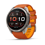 Garmin Fenix 9 Pro 51mm Titanium with Autumn Orange/Spark Orange Silicone Band