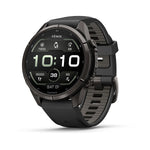 Garmin Fenix 9 Pro 43mm Carbon Gray DLC Titanium with Black/Pebble Gray Silicone Band