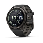 Garmin Fenix 9 Pro 43mm Carbon Gray DLC Titanium with Black/Pebble Gray Silicone Band