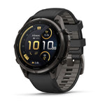 Garmin Fenix 9 Pro 47mm Carbon Gray DLC Titanium with Black/Pebble Gray Silicone Band