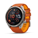 Garmin Fenix 9 Pro 51mm Titanium with Autumn Orange/Spark Orange Silicone Band