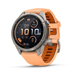 Garmin Fenix 9 Pro 43mm Titanium with Shell Pink/Autumn Orange Silicone Band