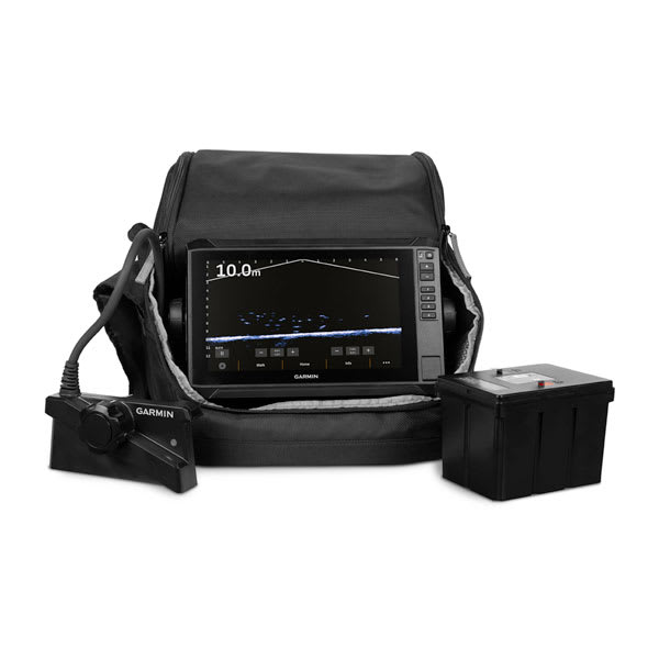 Garmin Livescope Plus Ice Fishing Bundle | ECHOMAP UHD2 95Sv 9" + LVS34-IF Transducer + 16.5Ah Lithium Battery