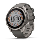 Garmin Fenix 9 Pro Solar 47mm Titanium with Pebble Gray/Silver Gray Silicone Band