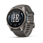 Garmin Fenix 9 43mm Titanium with Pebble Gray Silicone Band