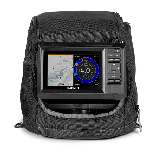 Garmin ECHOMAP UHD2 55cv 5" Ice Fishing Bundle | Dual Beam-IF | Canada Maps