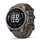 Garmin Fenix 9 47mm Titanium with Pebble Gray Silicone Band