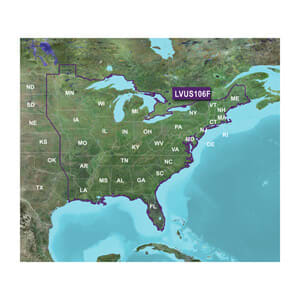 Garmin U.S. East Inland Maps Microsd™/SD™ Card: LVUS106F-Lakevü G3 Ultra East