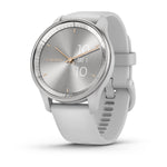 Garmin Vivomove Trend Hybrid Smartwatch - Silver/Mist Gray Silicone
