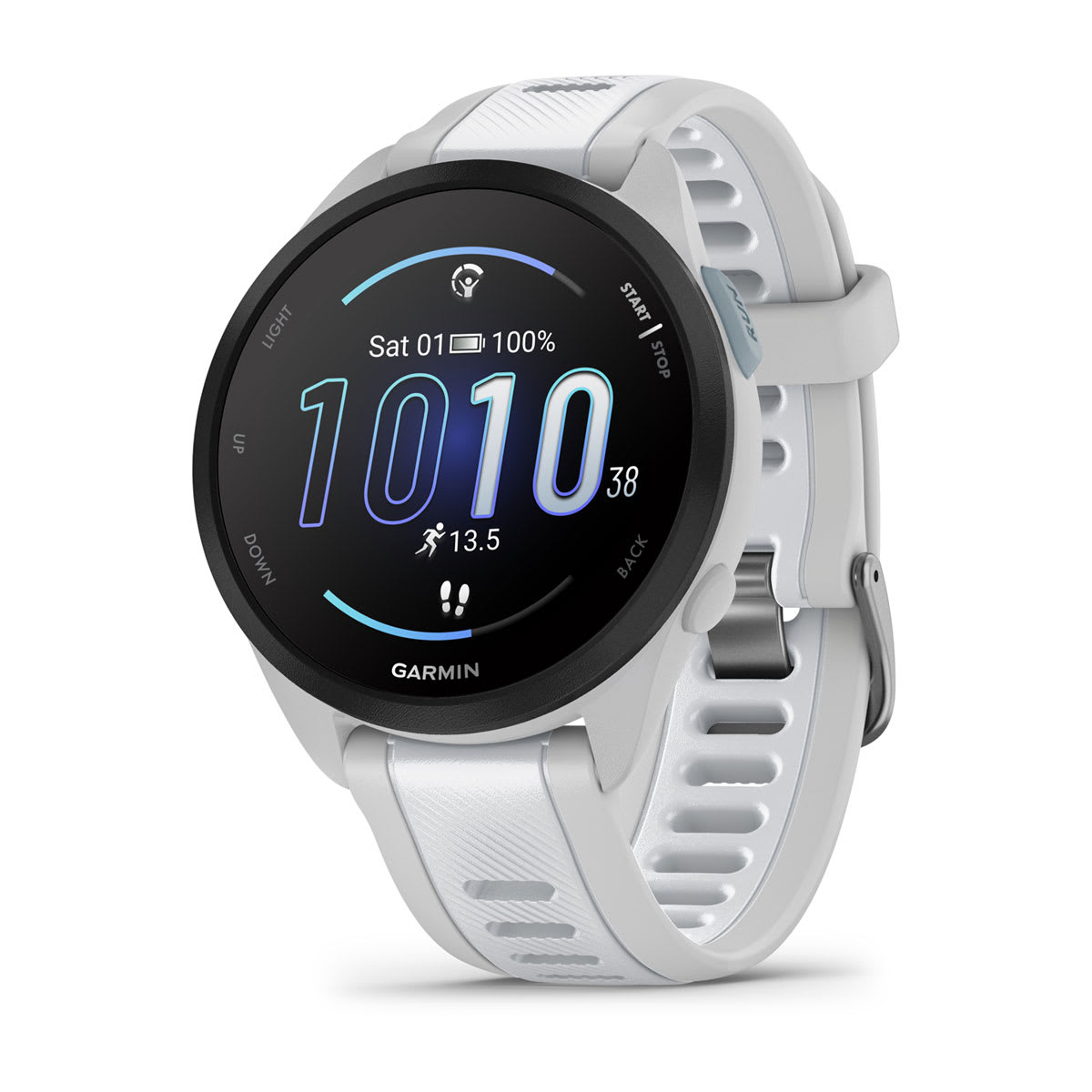 Garmin Forerunner 165 Running Smartwatch - Music Mist Gray/Whitestone