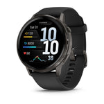Garmin Venu 4 Fitness Smartwatch - 45mm, Black w/ Slate + Black