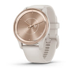 Garmin Vivomove Trend Hybrid Smartwatch - Peach Gold/Ivory Silicone