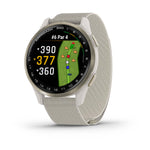 Garmin Approach S50 Golf Smartwatch - Cream Gold/Ivory Nylon