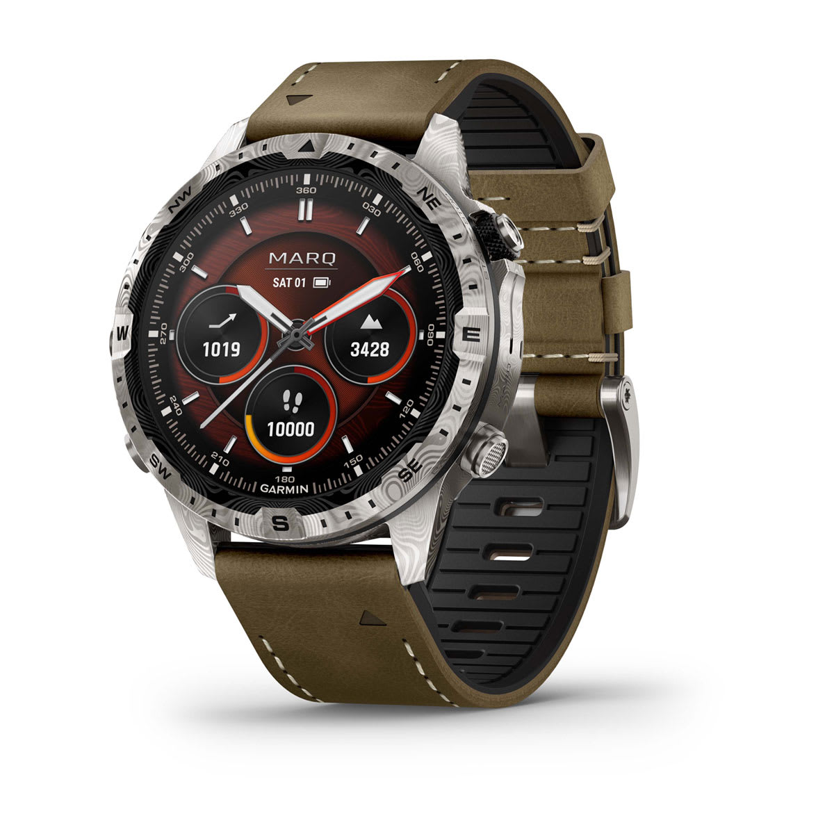 Garmin MARQ Adventurer (Gen 2) - Damascus Steel Luxury Smartwatch