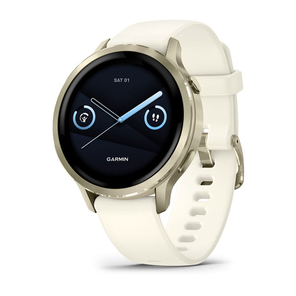 Garmin Venu 4 Fitness Smartwatch - 41mm, Beige w/ Lunar Gold + Bone