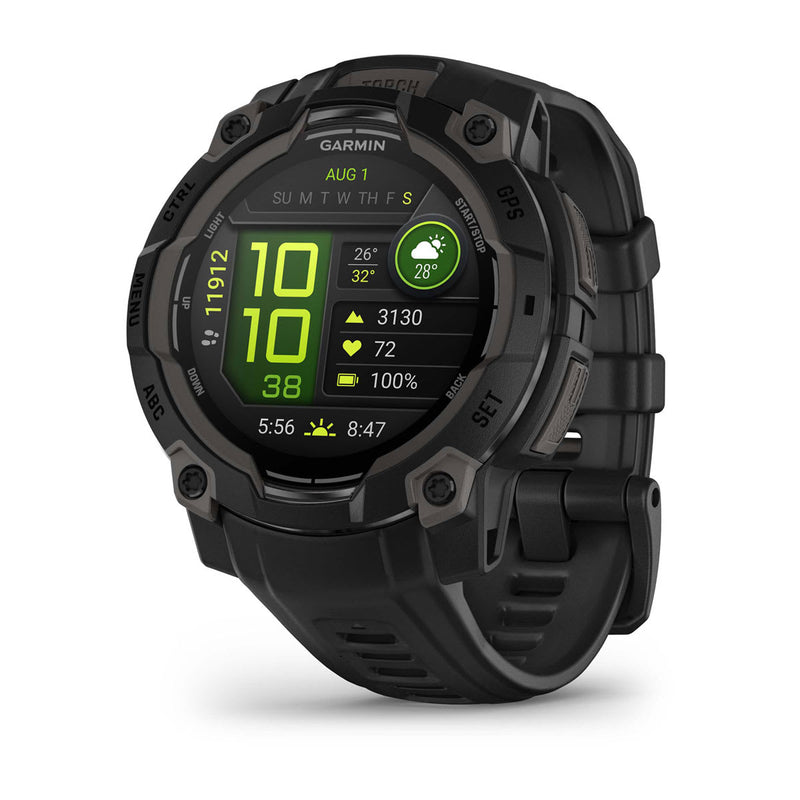 Garmin Instinct 3 AMOLED Outdoor Smartwatch - 45mm, Black/Black