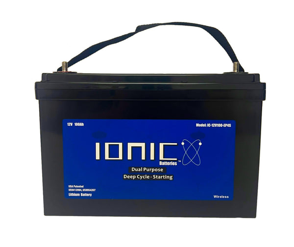 Ionic Lithium 12V 100Ah Lifepo4 Deep Cycle Battery + Bluetooth