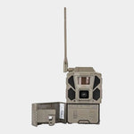 Tactacam Reveal X 3.0 Gen 3 with battery door open showing controls, SD slot and status lights