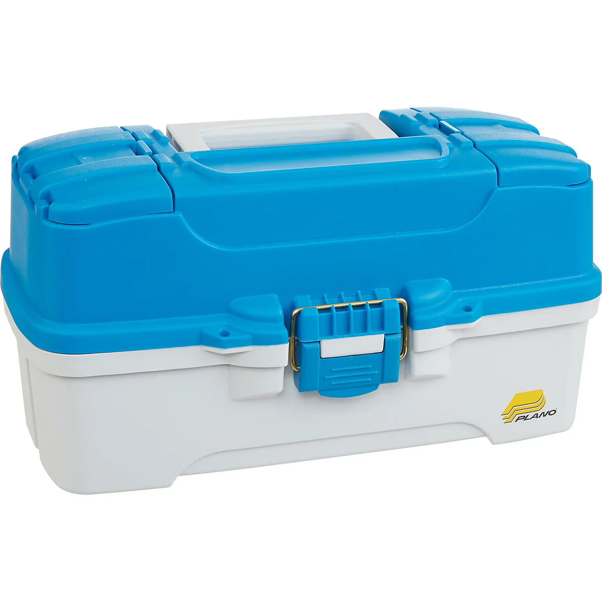 Plano Let's Fish Three-Tray Tackle Box Aqua Blue/Sandstone Large