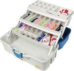 Plano Let's Fish Three-Tray Tackle Box Aqua Blue/Sandstone Large
