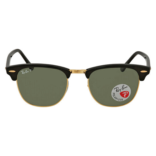 Ray-Ban CLUBMASTER Black w/ Polarized Green