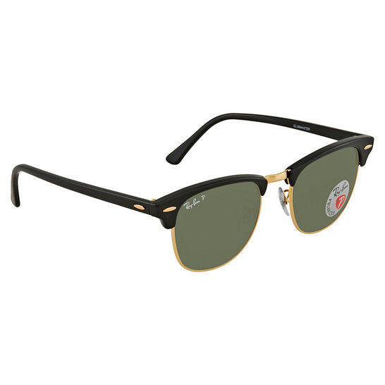 Ray-Ban CLUBMASTER Black w/ Polarized Green