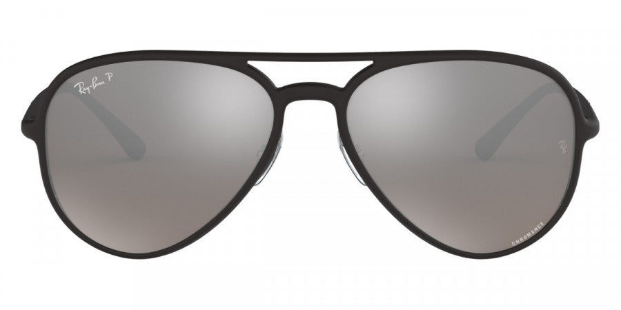 Ray-Ban RB4320CH Matte Black w/ Silver Mirror