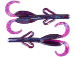 Zoom Brush Hog 4" Baby soft plastic creature bait in Blue Fleck