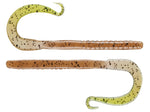 Zoom Mag II Worm 9" soft plastic worm in Pumpkin Chartreuse