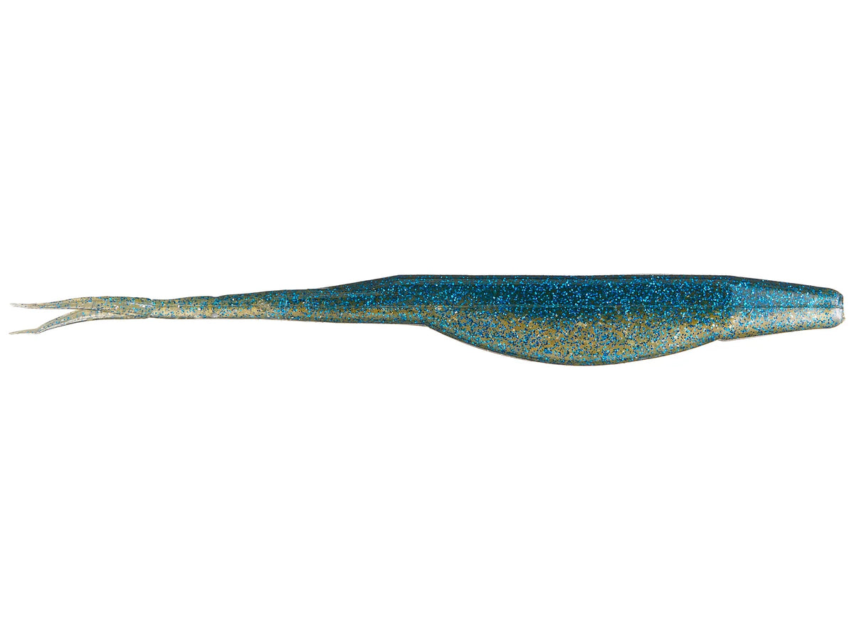 Zoom Super Fluke 5.25" soft plastic soft jerkbait in Silver Flash