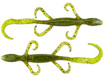 Zoom Lizard 6" soft plastic lizard in Watermelon Chartreuse