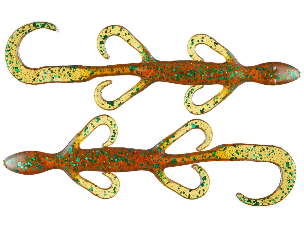 Zoom Lizard 6" soft plastic lizard in Gourd Green
