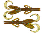 Zoom Brush Hog 4" Baby soft plastic creature bait in Green Pumpkin Green