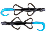 Zoom Lizard 6" soft plastic lizard in Black Blue Tail