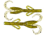 Zoom Brush Hog 4" Baby soft plastic creature bait in Watermelon Gold Glitter