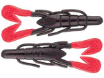 Zoom Ultra-Vibe Speed Craw 3.5" soft plastic craw in Black Red Glitter / Red Craw