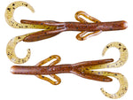 Zoom Brush Hog 4" Baby soft plastic creature bait in Green Pumpkin Purple