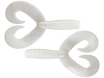 Zoom Fat Albert Twin Tail 3.5" soft plastic grub in White Pearl