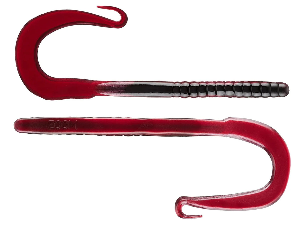 Zoom Mag II Worm 9" soft plastic worm in Red Shad