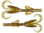 Zoom Brush Hog 6" Standard soft plastic creature bait in Green Pumpkin Blue