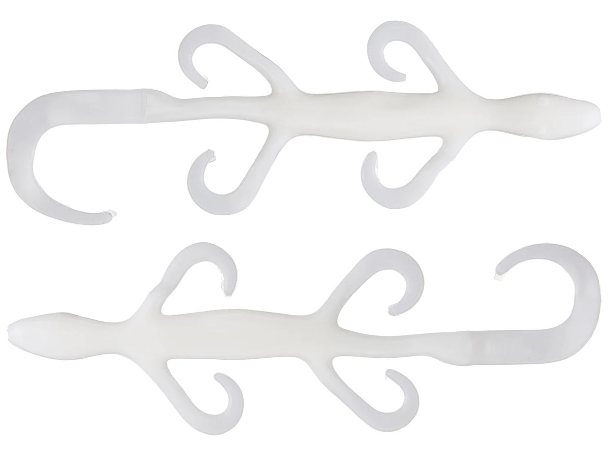 Zoom Lizard 6" soft plastic lizard in White