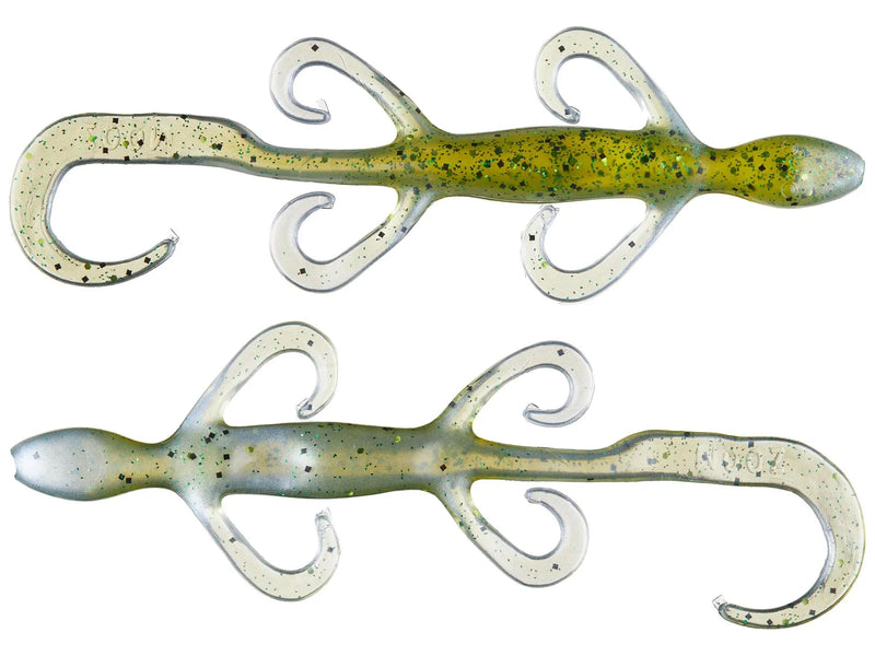 Zoom Lizard 6" soft plastic lizard in Baby Bass